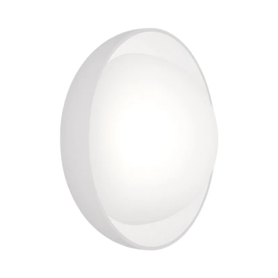 Dome Artisan IP44 White Glass LED Wall Light