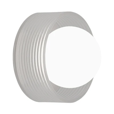 Orb Sur Ribbed Glass IP44 Wall Light - Clear