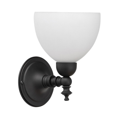 Koscina Bowl Opal Glass Wall Light - Patina