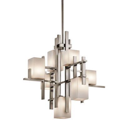 City Lights Cross Geometric Chandelier - Classic Pewter