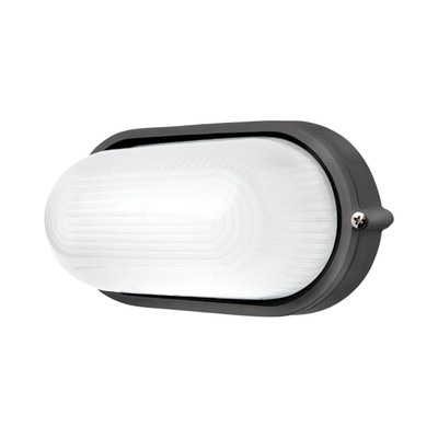 Essex IP54 Oval LED Bunker Wall Light - Charcoal