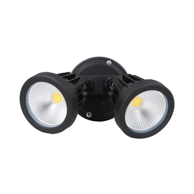 Azel Twin Light IP65 3CCT LED Floodlight - Black