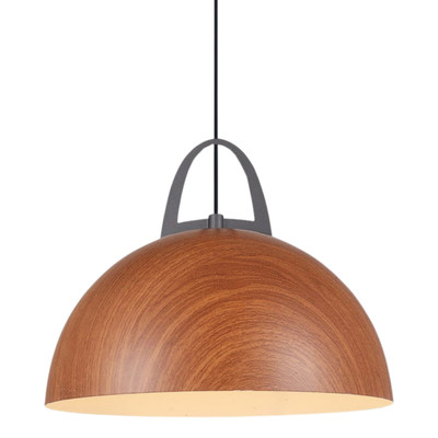 Baranello Salem Oak Wood Dome Pendant