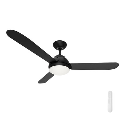 Brooke 50-Inch DC Ceiling Fan with LED and Remote - Black