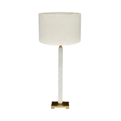 Hellin White Marble Contemporary Table Lamp
