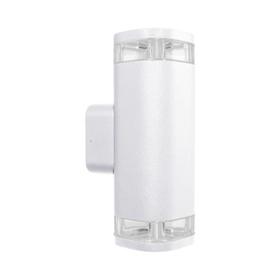 Glenelg IP65 Modern Twin Fixed Wall Light - White