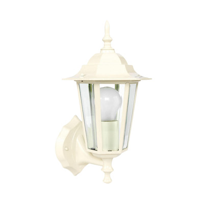 Villa IP44 Bevelled Glass Coach Wall Light - Beige