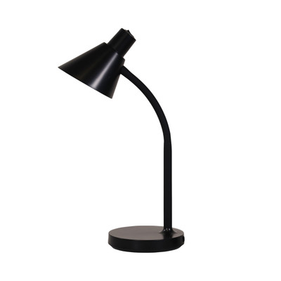 Amersham Minimalist Gooseneck LED Desk Lamp - Black