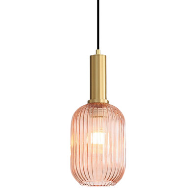 Kalaheo Rust Ribbed Glass Pendant Light