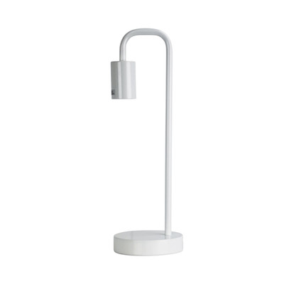Lynmouth Scandustrial Bare Bulb Table Lamp - White