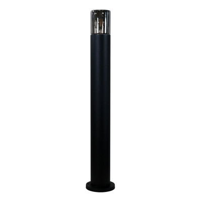 Nantwich Mirror Smoke Glass Black Bollard Light