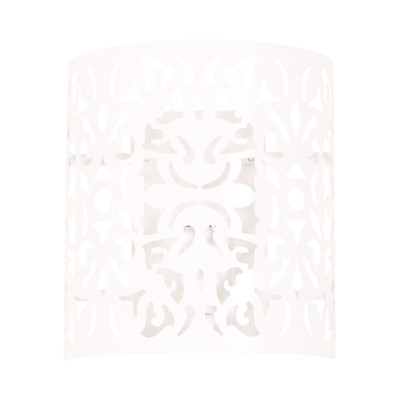 Vestia Laser Cut White Flush Wall Light