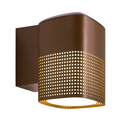 Sidara IP54 Perforated Wall Light - Seaside Metallic Brown