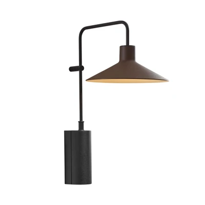 Platet A01 Brown Cone Reading Wall Light