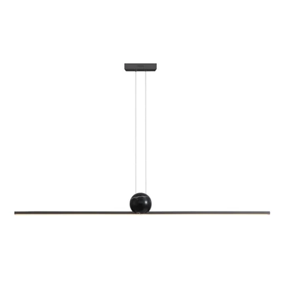 Halden Marble Orb Black Bar LED Pendant