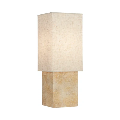 Fasson Beige Travertine Angular Table Lamp
