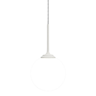 Pico IP44 White Glass Orb LED Pendant