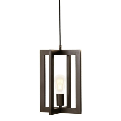 Ador Antique Brass Angular Lantern Pendant