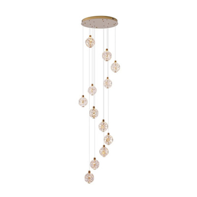 Adriana 12 Light Gold 3CCT LED Cluster Pendant