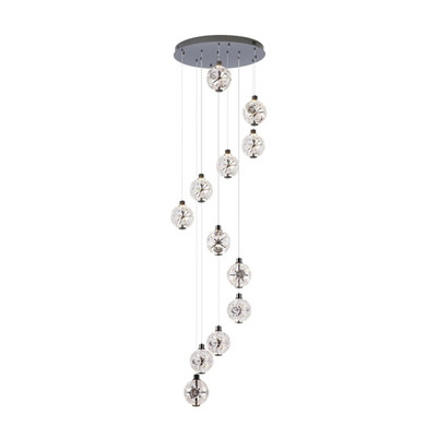 Adriana 12 Light Gunmetal 3CCT LED Cluster Pendant