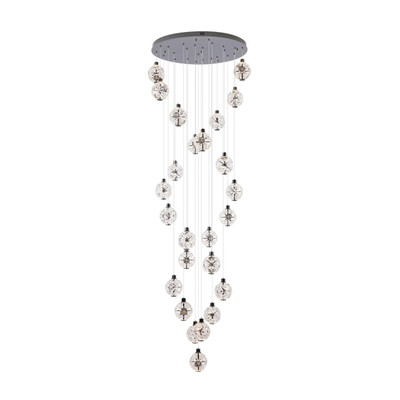 Adriana 25 Light Gunmetal 3CCT LED Cluster Chandelier