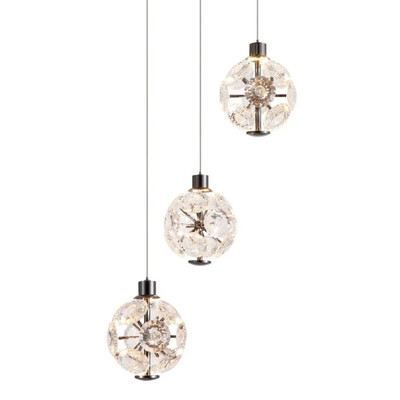 Adriana 3 Light Gunmetal 3CCT LED Cluster Pendant