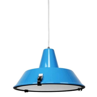 Aeson Light Blue Truncated Metal Cone Pendant