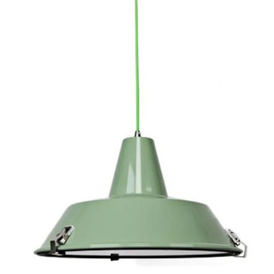Aeson Light Green Truncated Metal Cone Pendant