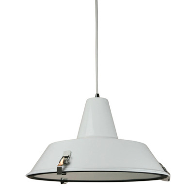 Aeson White Truncated Metal Cone Pendant