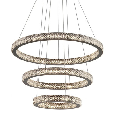 Anillo Black Ring 3CCT LED Three-Tiered Pendant Chandelier