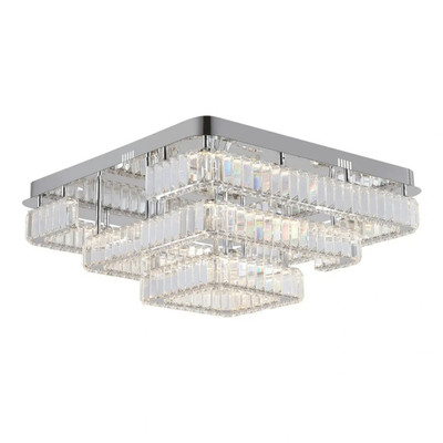 Brighton Tiered Square 3CCT LED Ceiling Light - Chrome