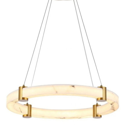 Carrara Resin Halo Dimmable 3CCT LED Pendant - Gold