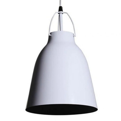 Cilla Matt White Bell Metal Pendant Light