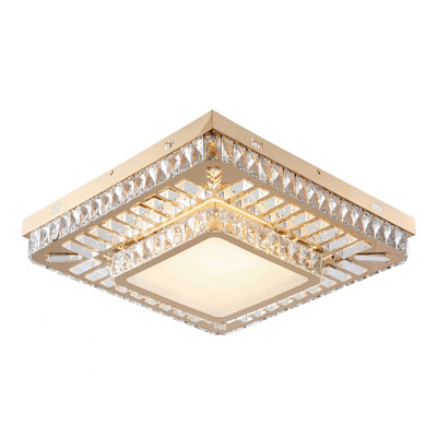 Delinda Square 3CCT LED Crystal Ceiling Light - Gold