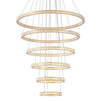 Hailo Six Ring Gold 3CCT LED Cluster Chandelier