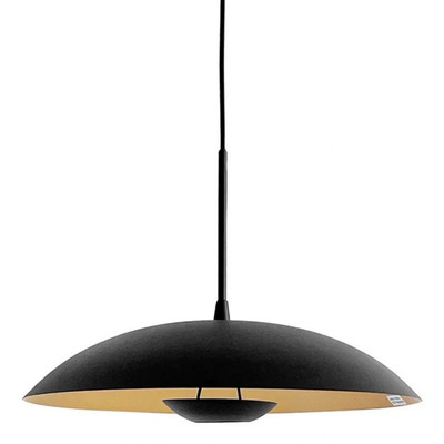 Nebu Black Gold Wide Dome Metal Pendant