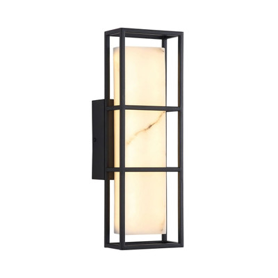 Venus IP54 Marbled Resin 3CCT LED Wall Light - Black