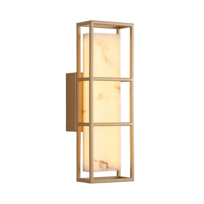Venus IP54 Marbled Resin 3CCT LED Wall Light - Gold