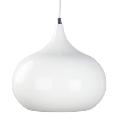 Kirke Gloss White Plump Teardrop Pendant