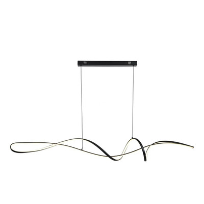 Livia Abstract Contemporary 3CCT LED Pendant - Matt Black