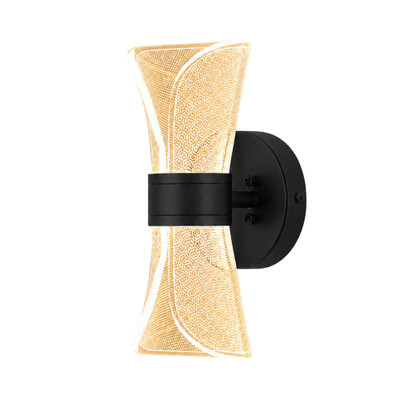 Irvine Twisted Acrylic 3CCT LED Wall Light - Black