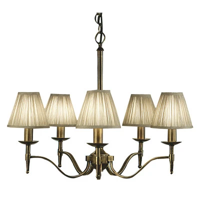 Stanford 5 Light Brass Chandelier
