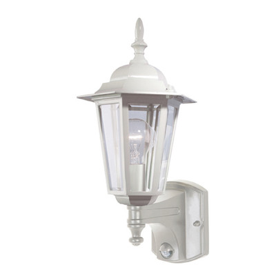 Tilbury Outdoor Wall Light with Sensor in White