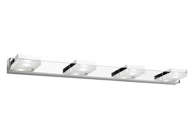 Cube 4 Light Frost Vanity Wall Light 