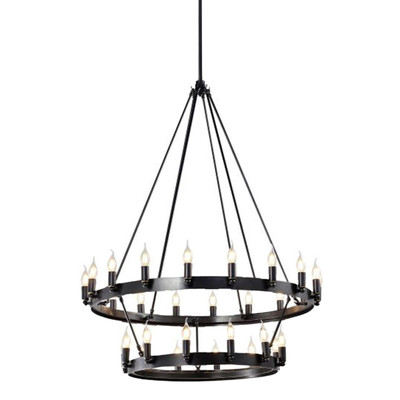 Olivia Vintage Candle 2 Tier 30 Light Chandelier - Thumbnail