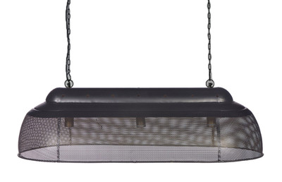 River Long Linear Black Gold Pendant Light