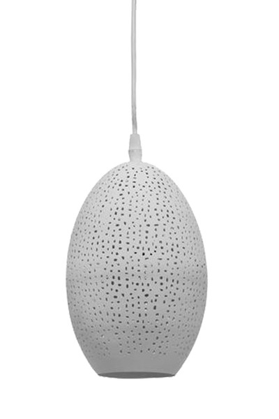 Stella White Balloon Pendant Light - Switched Off