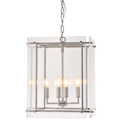 Duca 4 Light Nickel Pendant Chandelier
