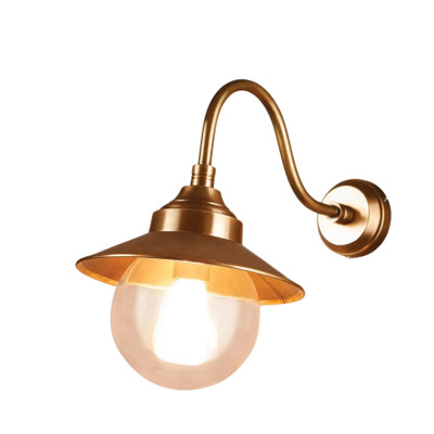 Zilo Antique Brass Wall Lamp