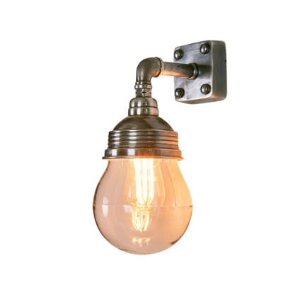 London Antique Silver Indoor/Outdoor Wall Lamp